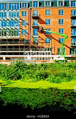 Workman su appartamenti, Foss isola, York Foto Stock