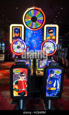 Slot machine di Casino, Las Vegas, Nevada, STATI UNITI D'AMERICA Foto Stock