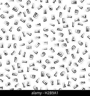 Grunge lettere modello senza giunture. Illustrazione Vettoriale