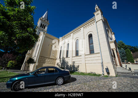 San Giuseppe Cattedrale cattolica romana nel centro storico di Sighisoara città, regione di Transilvania in Romania Foto Stock