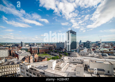Manchester City Skyline Cityscape Foto Stock