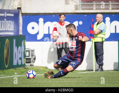 9 Sergi arricchire. Match Day 6 gioco di la Liga Santander stagione 2016-2017 tra Sd Eibar e Real Sociedad giocato Ipurua Stadium Foto Stock