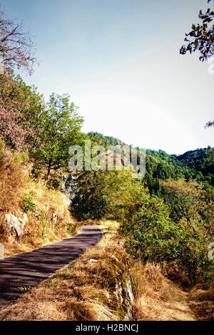 Viste intorno al villaggio di Chambon-Sur-Lac, Auvergne, Francia Foto Stock