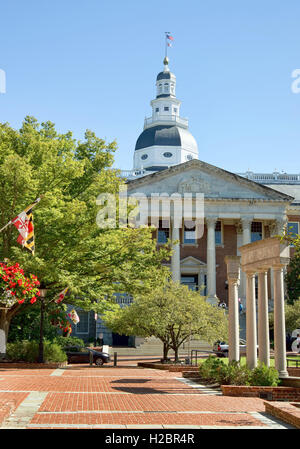 Il Maryland la capitale dello Stato edificio in Annapolis, Maryland. Foto Stock