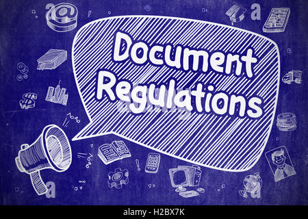 Documento regolamenti - la concezione di business. Foto Stock