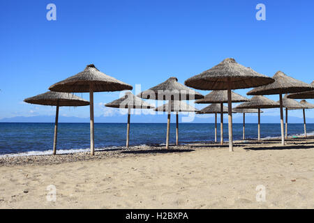 Spiaggia Portabia vicino a Nea Moudania, Macedonia, Grecia Foto Stock