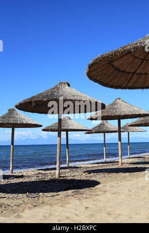 Spiaggia Portabia vicino a Nea Moudania, Macedonia, Grecia Foto Stock