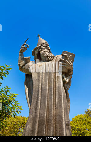 Statua del vescovo Gregorio di Nin, nel Giardin Park, Split, Croazia Foto Stock