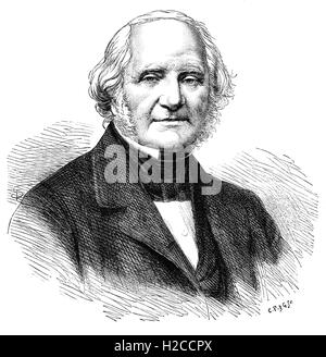 George Peabody(1795 - 1869) era un finanziere American-British ampiamente considerato come il padre della moderna filantropia' che ha conquistato fama mondiale per la sua filantropia. Ha fondato il Peabody Trust in Gran Bretagna e anche stabilito J.P.Morgan e Co. Foto Stock