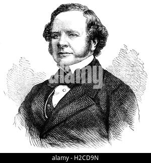 Granville George Leveson-Gower,o Earl Granville(1815 - 1891), era un liberale britannico più. Egli è meglio conosciuto come il Segretario di Stato per gli Affari esteri che in cooperazione con il suo migliore amico, Primo Ministro Gladstone mantenuto gran bretagna libera da guerre europee e il miglioramento delle relazioni con gli Stati Uniti dopo la deformazione durante la Guerra Civile Americana. Foto Stock