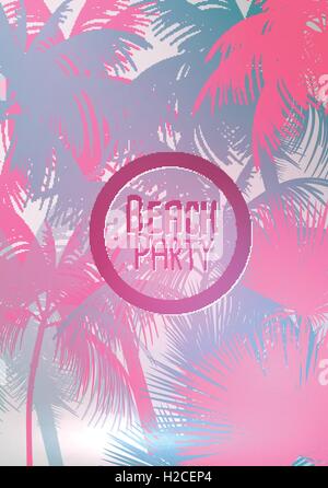 Sfondo tropicale con Palm Tree Illustrazione Vettoriale