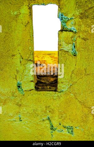 Stone lookout slot vicino. Foto Stock