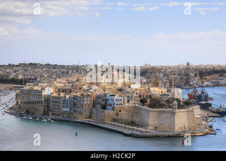 Gardjola Gardens, Senglea, Valletta, tre città, Malta Foto Stock