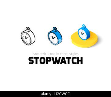 Icona del cronometro in stile differente Illustrazione Vettoriale