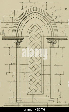Un'analisi dell'architettura gotica. Illustrato da una serie di verso l'alto dei sette centinaia di esempi di porte, finestre, modanature, tetti, archi, croci, pannelli, contrafforti, sedili, schermi, ecc., e (1