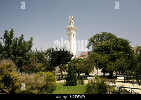 Cortes Memorial, commemorazione della prima Costituzione spagnola del 1812, Plaza de Espana, Cádiz, provincia di Cádiz, Andalucía, Spagna Foto Stock