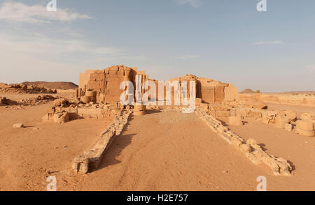 Rovine di templi, Naga, la Nubia, Nahr un-nullo, Sudan Foto Stock