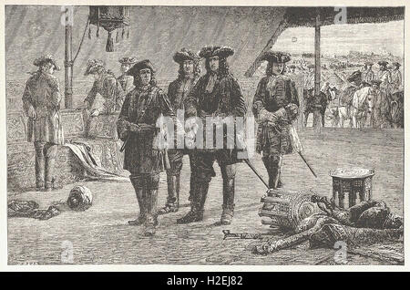 Il principe Eugenio dopo la sua vittoria sui turchi a Belgrado (1717) - da 'Cassell illustrato della storia universale" - 1882 Foto Stock