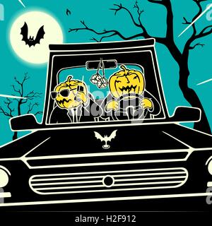 Cartoon halloween illustrazione vettoriale Illustrazione Vettoriale