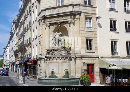 Parigi, Francia. Fontaine Memorial a Georges Cuvier Foto Stock