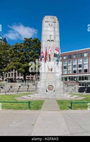 La Piazza della Vittoria il Cenotafio, Vancouver British Columbia. Foto Stock