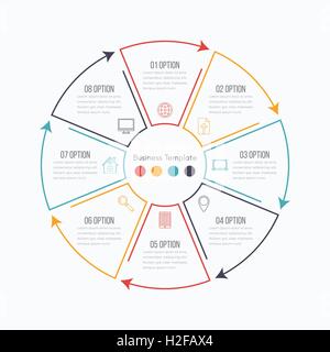 Linea sottile elemento infografico Illustrazione Vettoriale