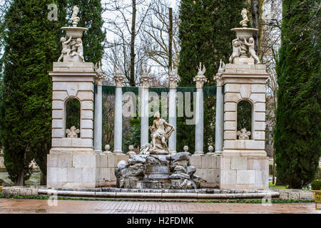 Apollo. Fontane ornamentali del palazzo di Aranjuez, Madrid, Foto Stock