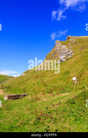 Winnats Pass, High Peak, Peak District National Paek, Derbyshire, England, Regno Unito Foto Stock