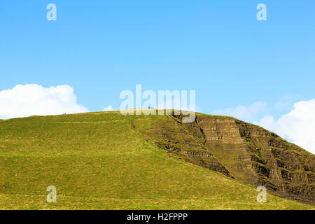 Mam Tor da Winnats Pass, High Peak, Peak District National Paek, Derbyshire, England, Regno Unito Foto Stock