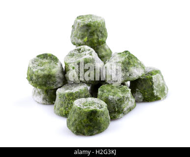 Congelati spinaci close-up Foto Stock