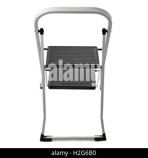 A due passi della scaletta isolato su sfondo bianco Foto Stock