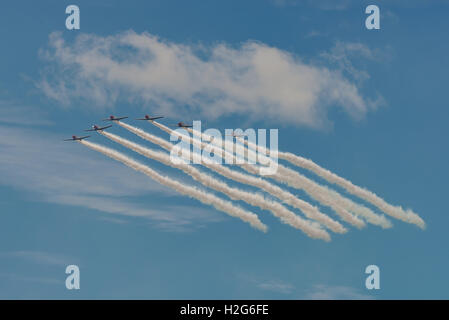 NEW Windsor, NY - 3 Settembre 2016: La GEICO Skytypers Air Show Team effettuano presso la New York in Airshow Stewart aeroporto int. S Foto Stock
