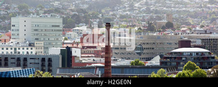 La vista panoramica del centro di Hobart (Tasmania). Foto Stock