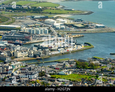 Porto di Galway, dock, Galway, County Clare, Irlanda Foto Stock