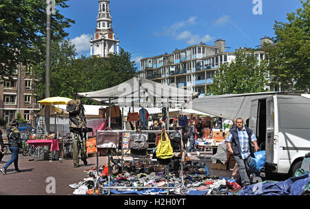 Waterlooplein mercato delle pulci Amsterdam Paesi Bassi Foto Stock