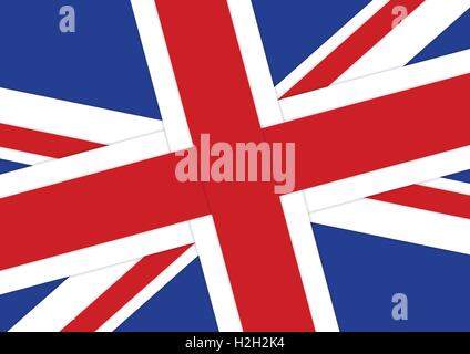 [EPS10] Background : La bandiera nazionale del Regno Unito (UK) - Union Jack - in materiale design illustrazione vettoriale Illustrazione Vettoriale
