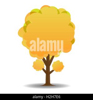 Un disegno stilizzato di un Giallo autunno alberi. illustrazione Illustrazione Vettoriale