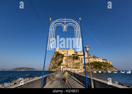 Ischia (Napoli) - Ischia Ponte e Castello Aragonese Foto Stock