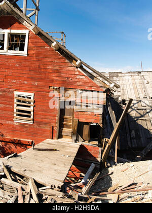 Fotografia del abbandonati, Kennicott storica miniera di rame in Wrangell-Saint Elias National Park, vicino McCarthy, Alaska. Foto Stock