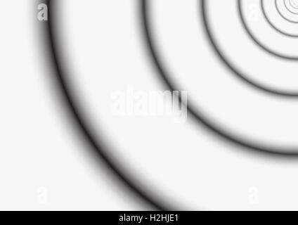 [JPEG] sfondo - cerchi di Fibonacci - bianco e nero in scala di grigi monocromatica scanalature - Nozione - illustrazione vettoriale Foto Stock