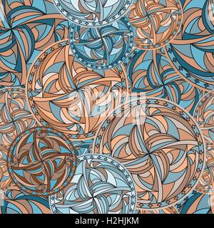 Round mandala vettore senza giunture Illustrazione Vettoriale