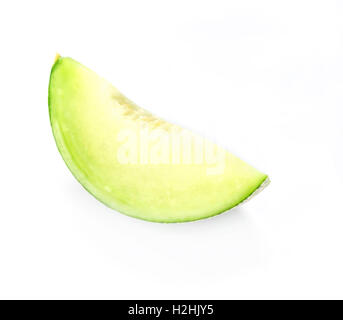 Guardati melone verde isolato su sfondo bianco Foto Stock