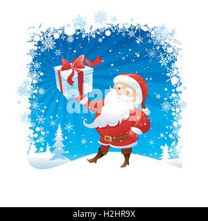 Santa azienda regalo di Natale Illustrazione Vettoriale