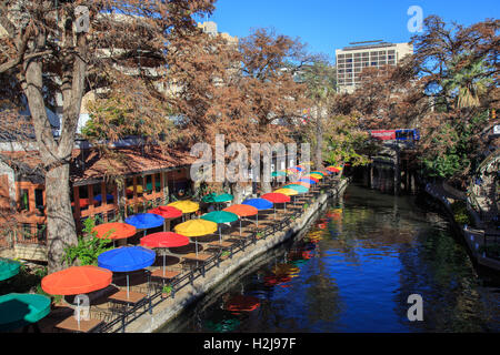 River Walk in San Antonio, Texas Foto Stock