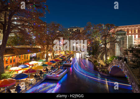 River Walk in San Antonio, Texas Foto Stock