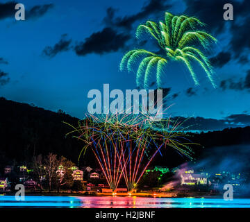 Questa è probabilmente una delle più belle posizioni sono stato alle fotografie fuochi d'artificio, Liberty township è una piccola e pittoresca cittadina bu Foto Stock