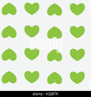 Vector seamless pattern con bel cuore su uno sfondo diverso. Illustrazione Vettoriale