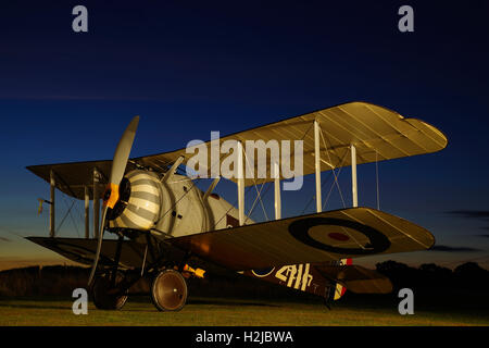 Sopwith Snipe Replica F2376, ZK-SNI, presso Stow Maries, Essex, Foto Stock