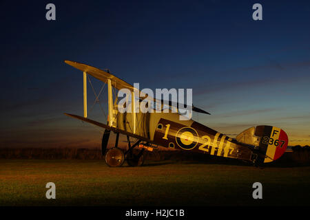 Sopwith Snipe Replica F2367 a Stow Maries, Essex, Foto Stock