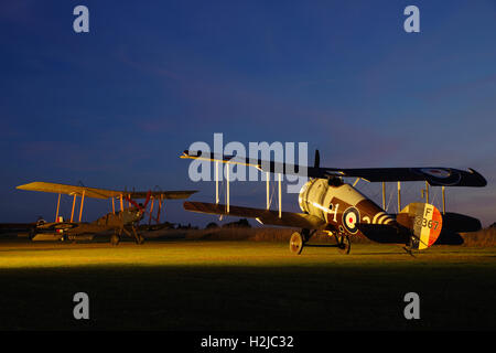 Sopwith Snipe Replica F2367 a Stow Maries, Essex, Foto Stock